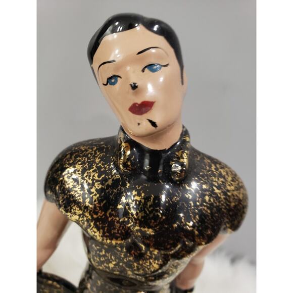 Mid Century CALIFORNIA ORIGINALS Gold Black MCM BALLET FIGURES 644B Rare Decor - Picture 5 of 10